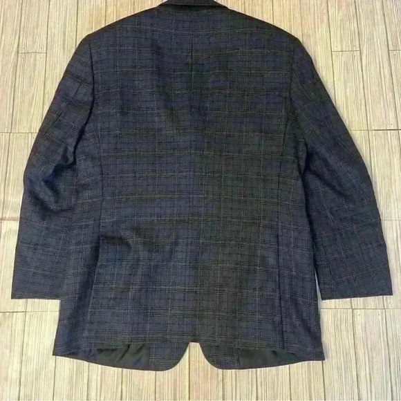 Haspel Traveler Seersucker Navy Wool Glenplaid Sports Coat - Picture 3 of 9
